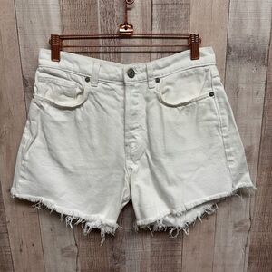 Reformation white Dixie denim shorts